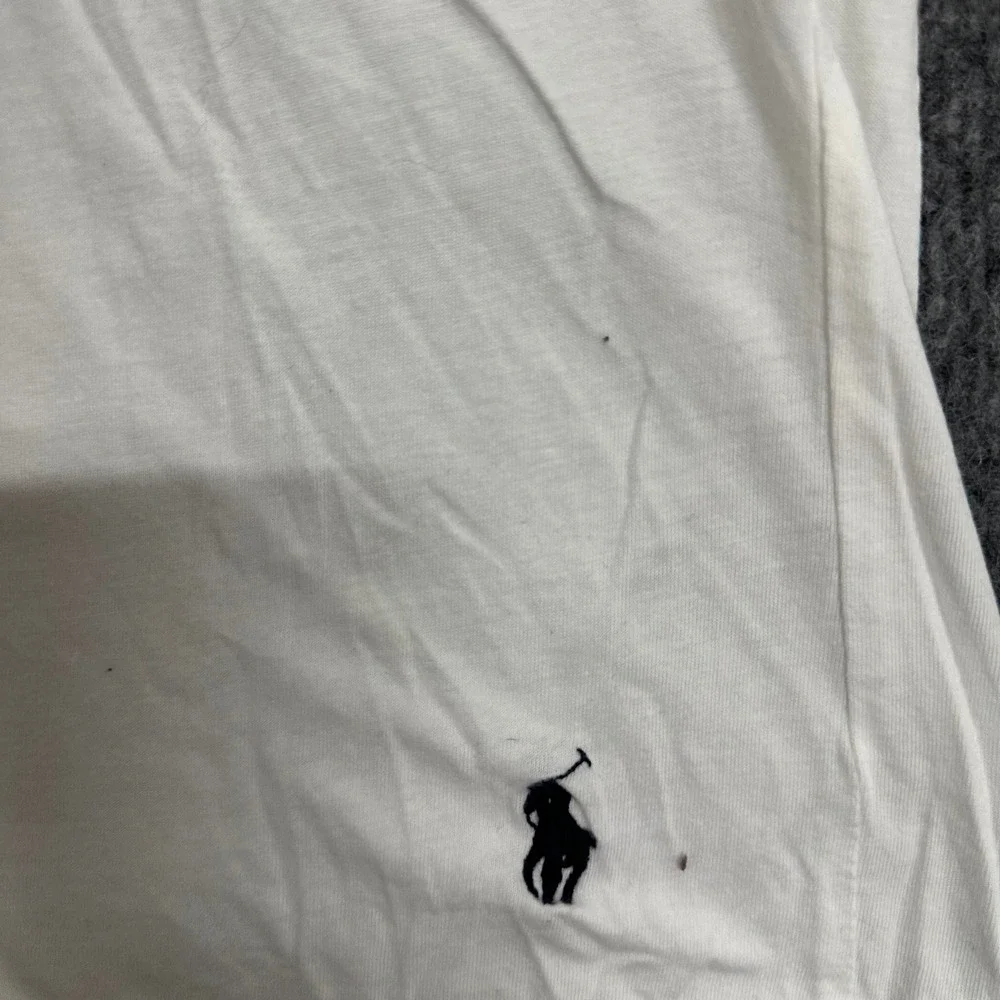 Polo Ralph Lauren T-Shirt Mens XL White Slim Fit Cotton Short Sleeve Pony Logo